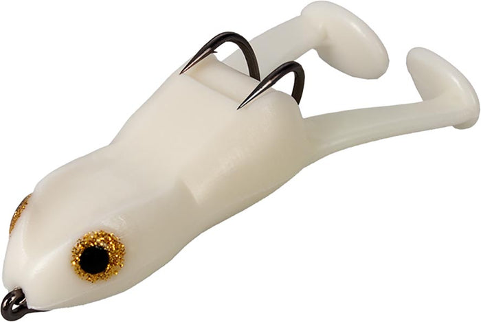 Frog Factory Ribbit Top Toad Pre-Rigged Hollow Body Frog 2 Pk White