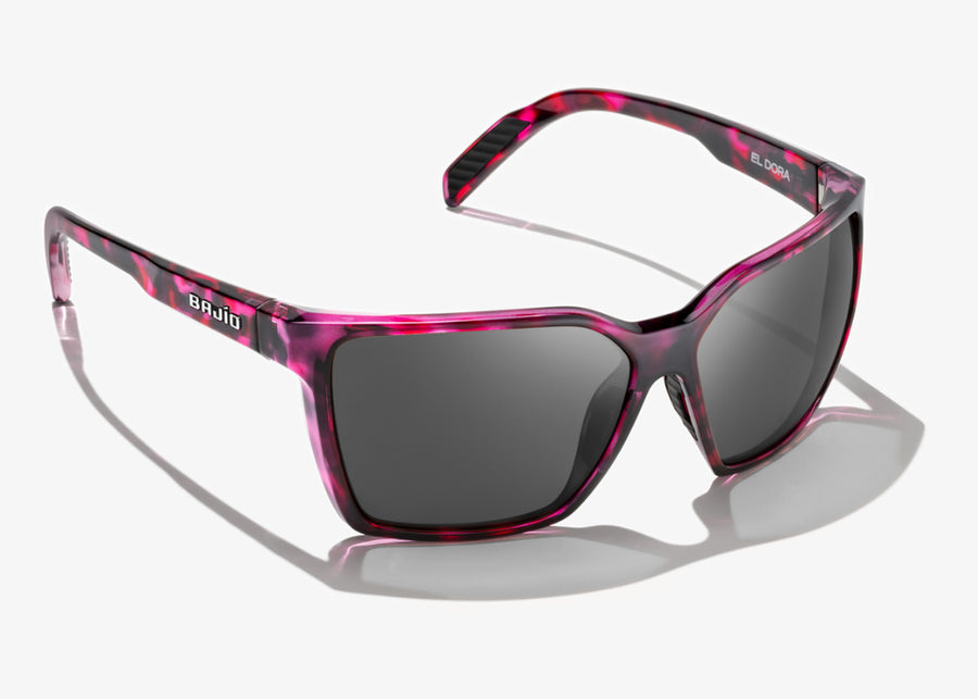 Bajio Eldora Sunglasses Pink Tortoise Gray Plastic