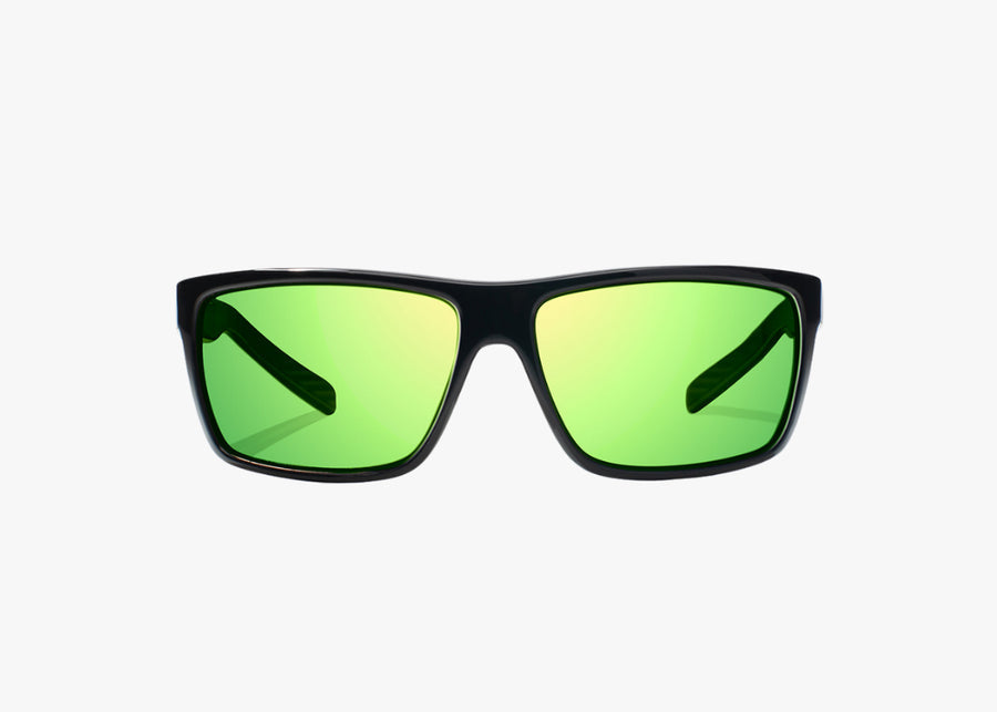 Bajio Sigs Black Gloss Green Mirror Glass