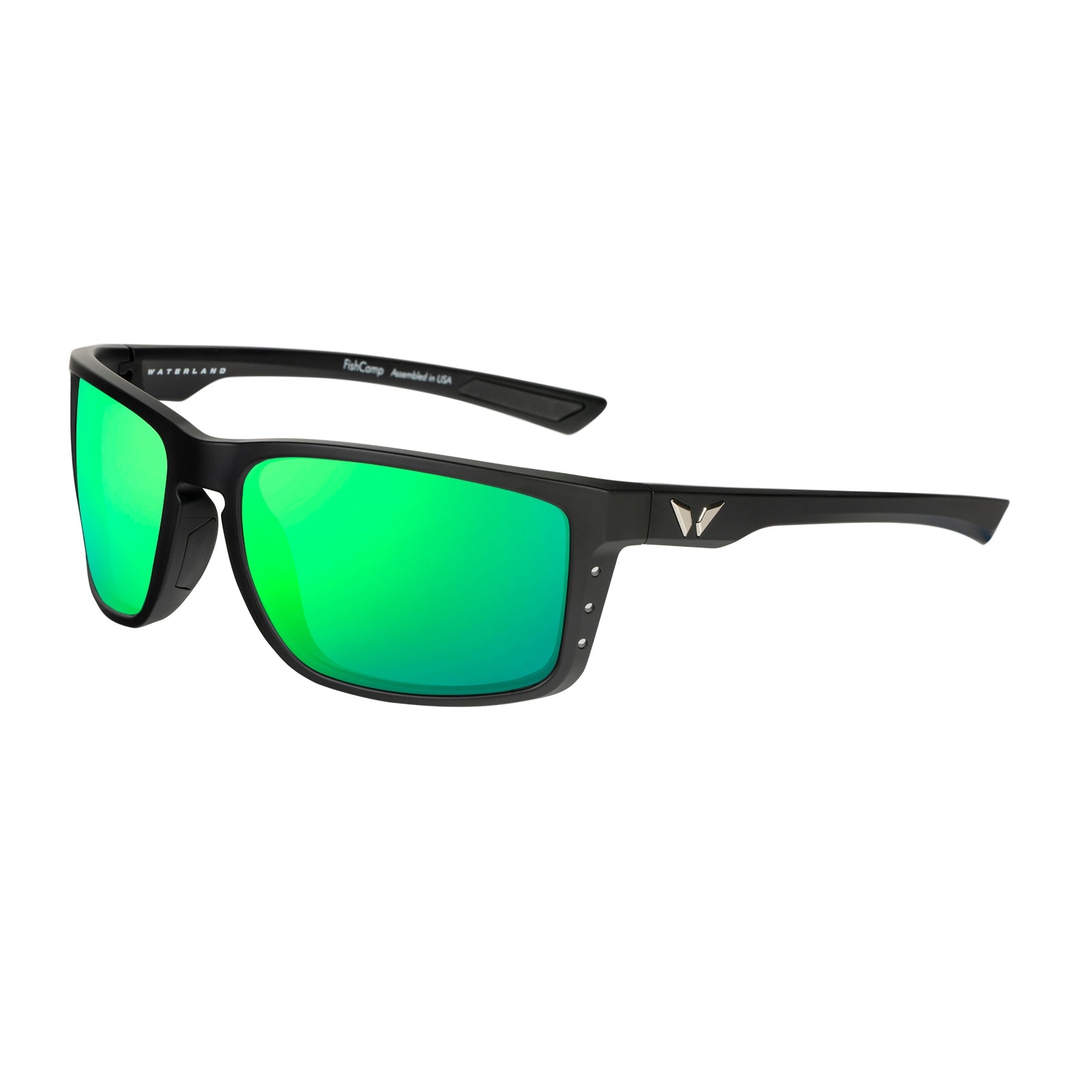 WaterLand Co. FishCamp Sunglasses Green Honey Mirror