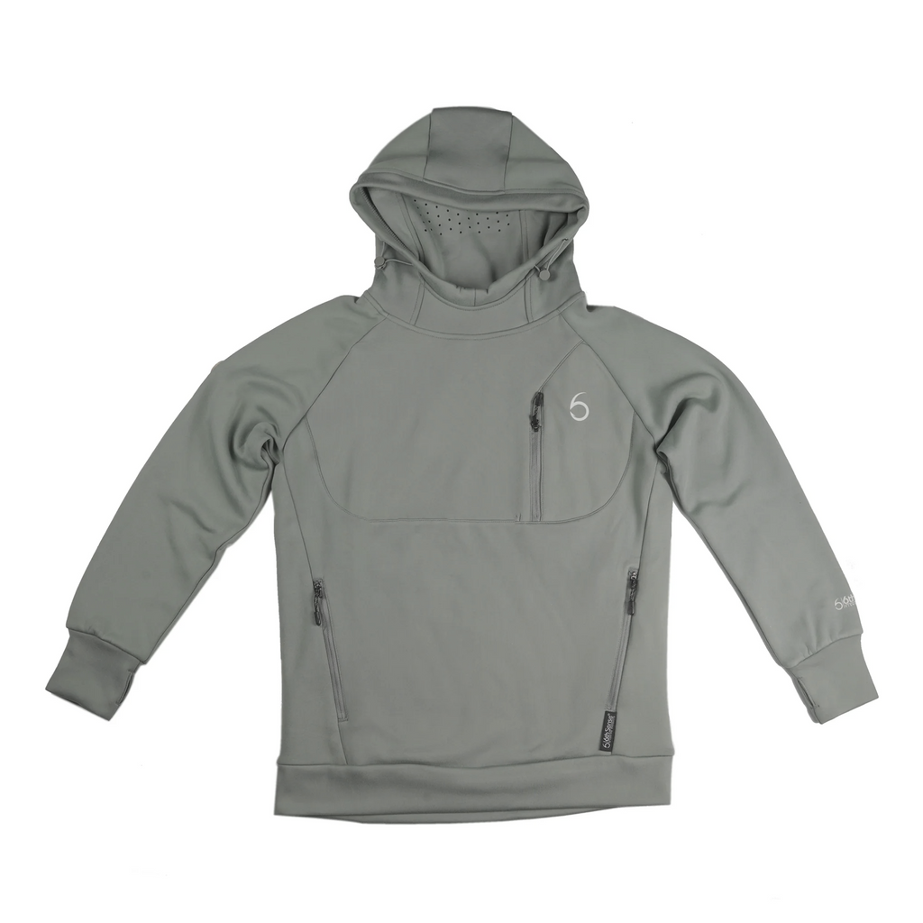 6th Sense FishShield Pro Hoodie with Tackle Addict Logo Gray