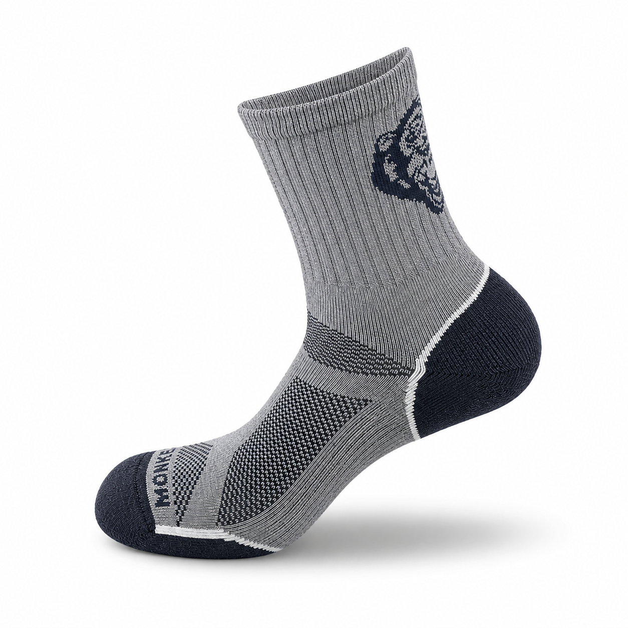 Fish Monkey Guide Series Mini Crew Lightweight Merino Socks Light Gray