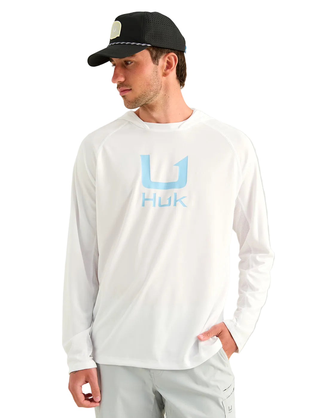 Huk Icon Performance Hoodie White 2