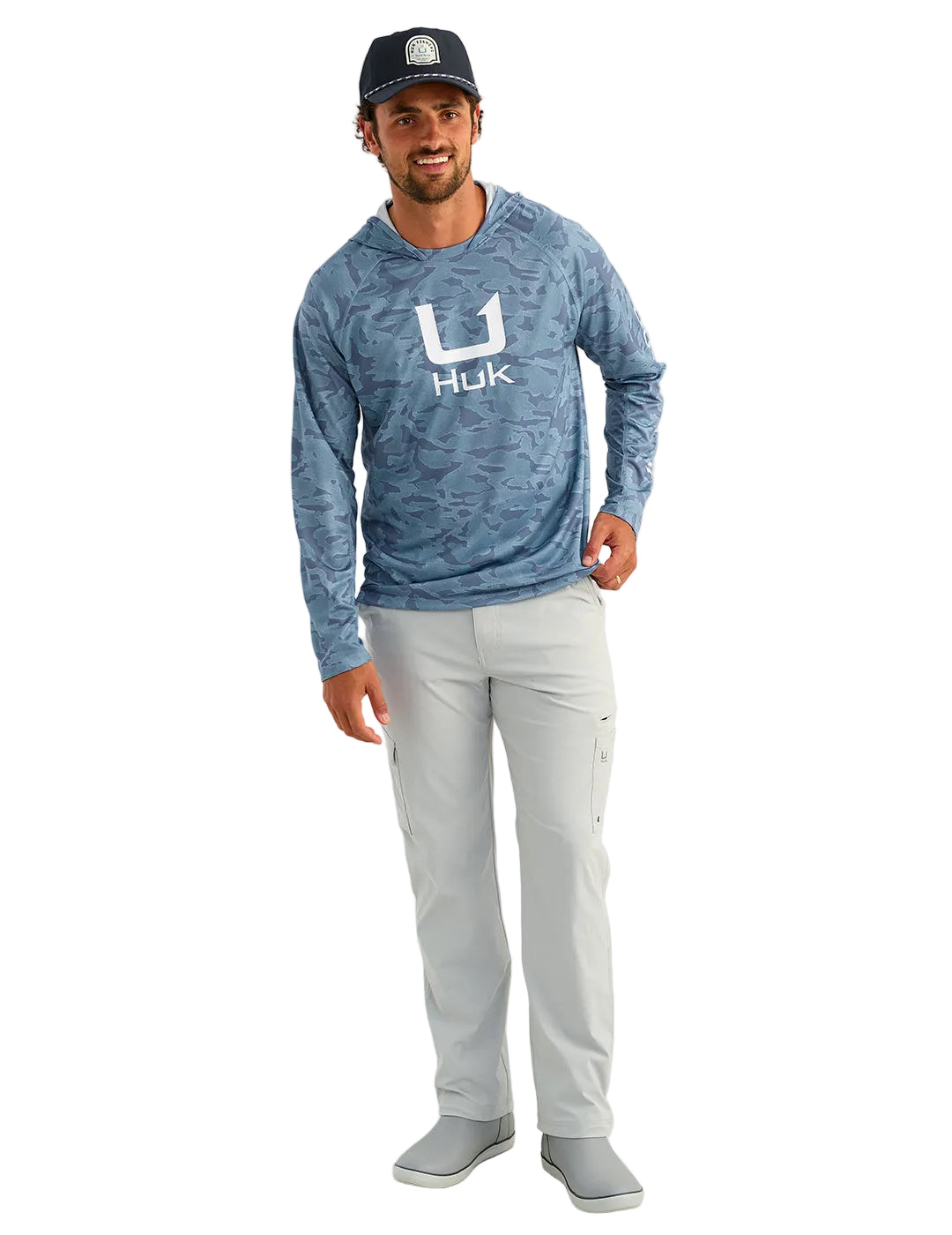 Huk Icon Performance Hoodie Stormy Blue Camo