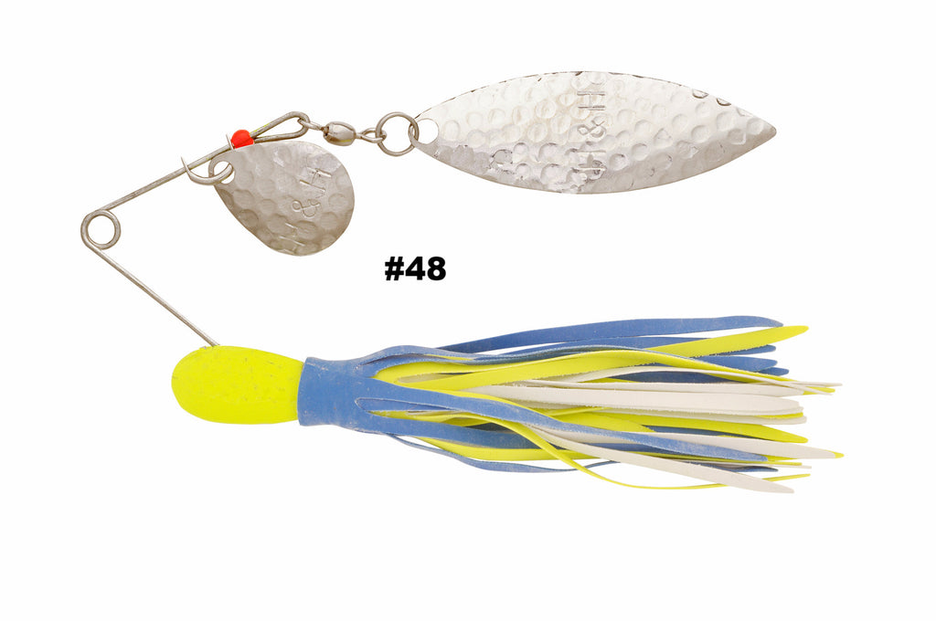 H&H Spinnerbait Chartreuse Blue Chart Colorado Willow
