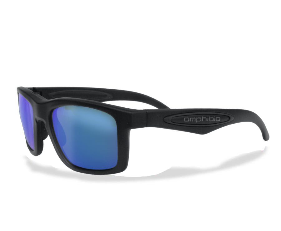 Amphibia Lotus Sunglasses Matte White Blue Storm