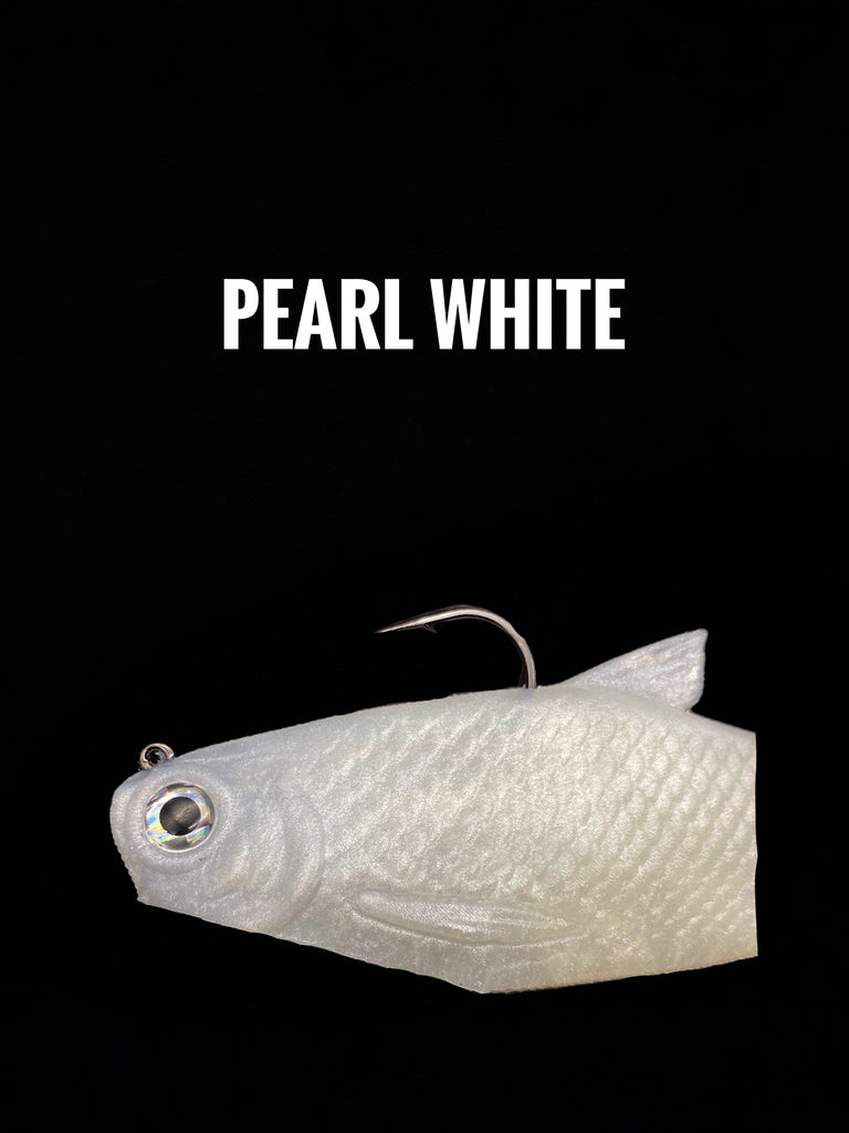Bull Shad Bacca Burrito Swimbaits Pearl White