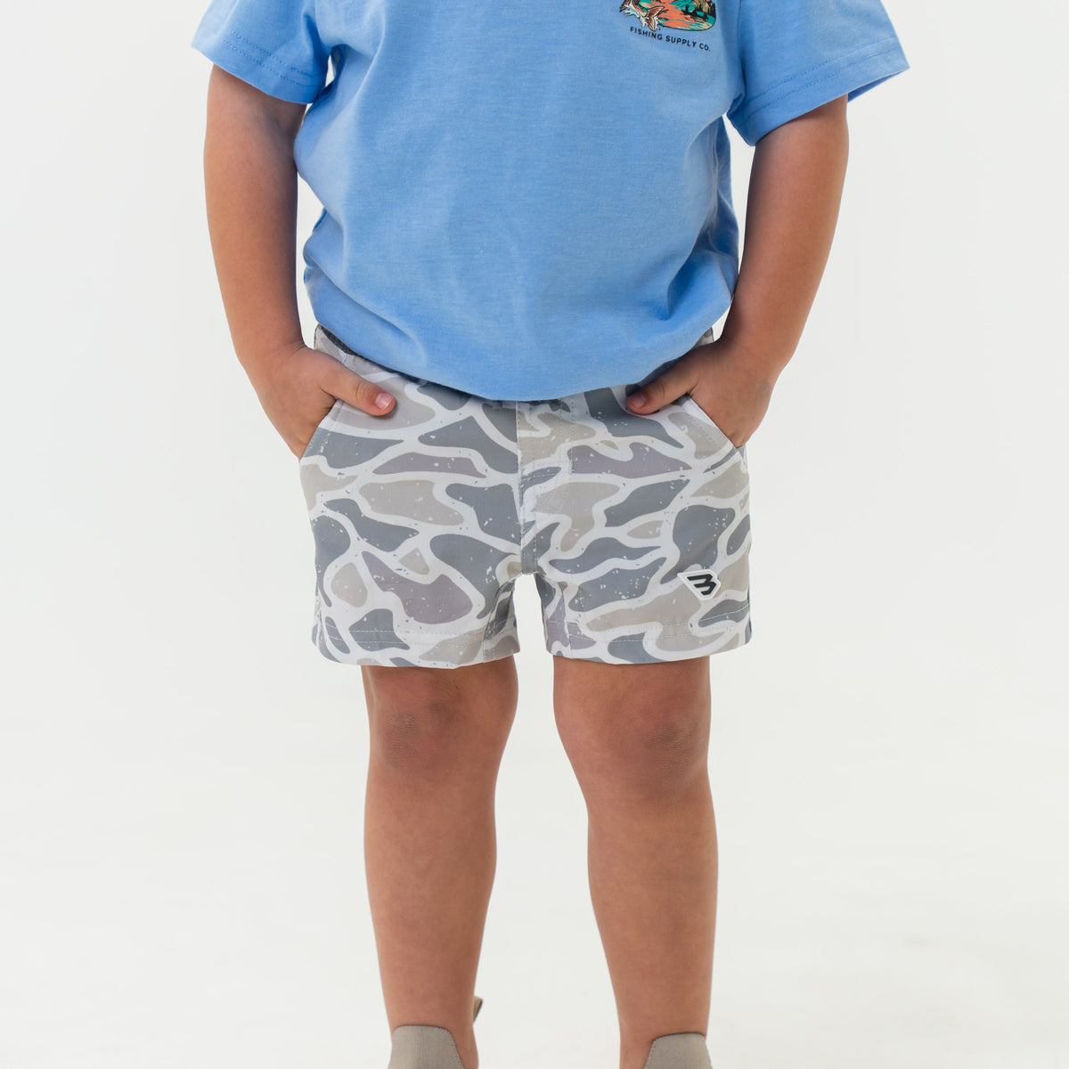 Burlebo Youth Athletic Short White Camo
