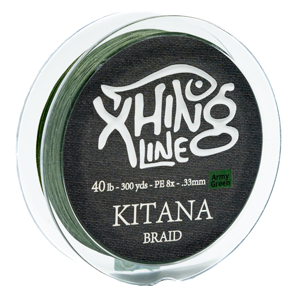 Bassmooch Xhing Kitana PE 8x Braided Line Army Green