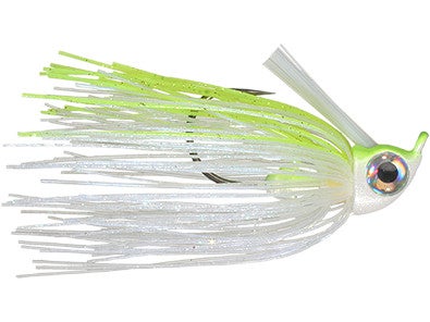 Blade-Runner Weedless Paddle Head Swim Jig Chartreuse White