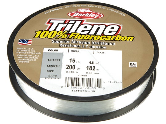 Berkley Trilene 100% Fluorocarbon Line Clear 200yrd