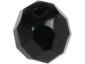 Top Brass Glass Beads Black