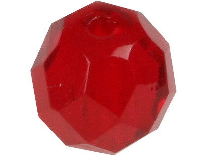 Top Brass Glass Beads Red