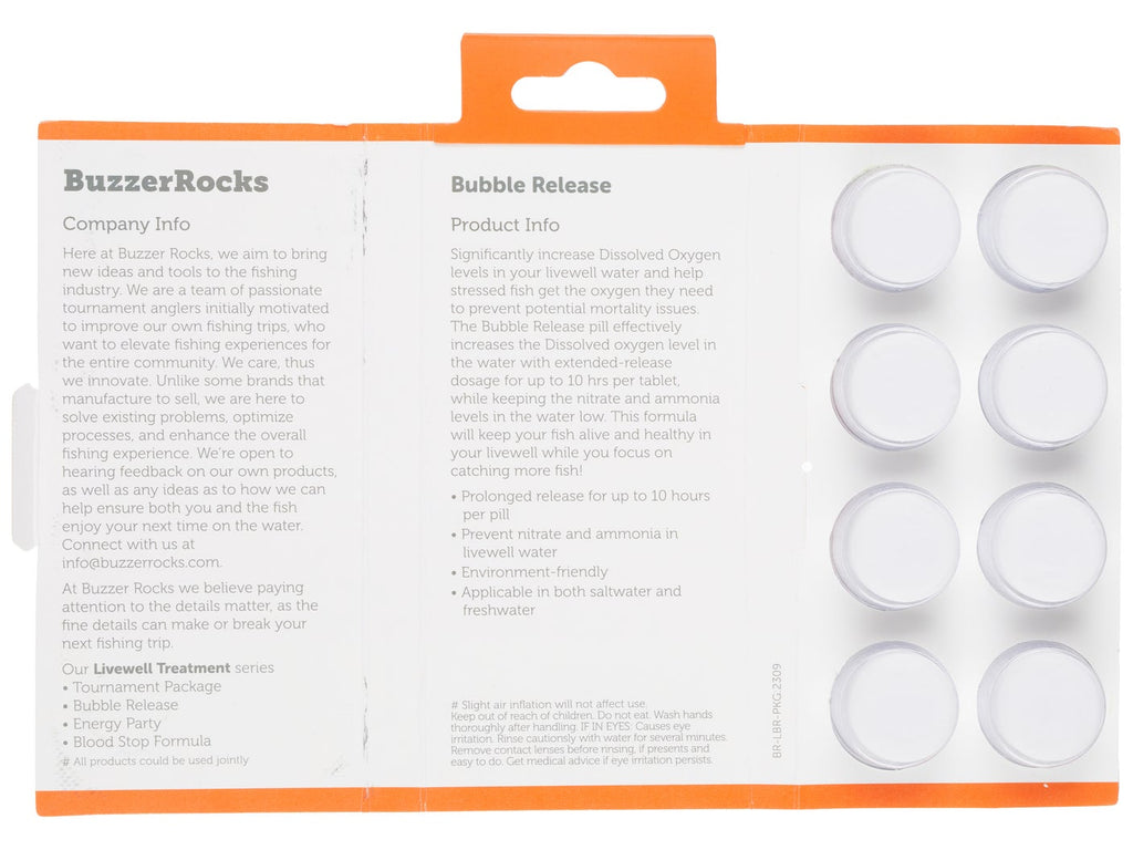 BuzzerRocks Livewell Treatment Bubble Release