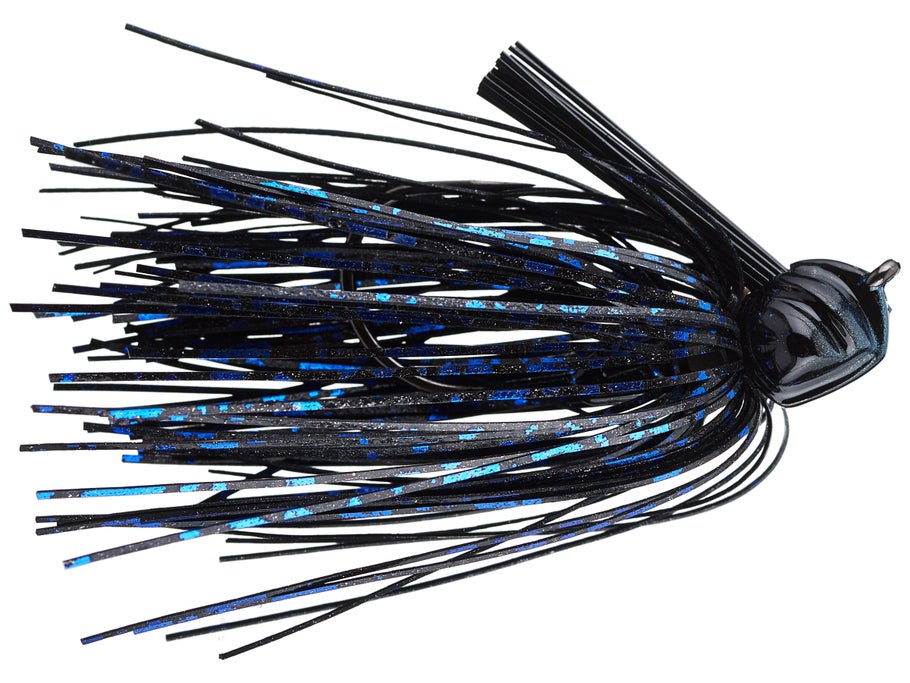 V&M Pacemaker Flatline Football Jig Black Blue Chrome
