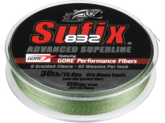 Sufix 832 Advanced Superline Braid 150 Yards Lo-Vis Green