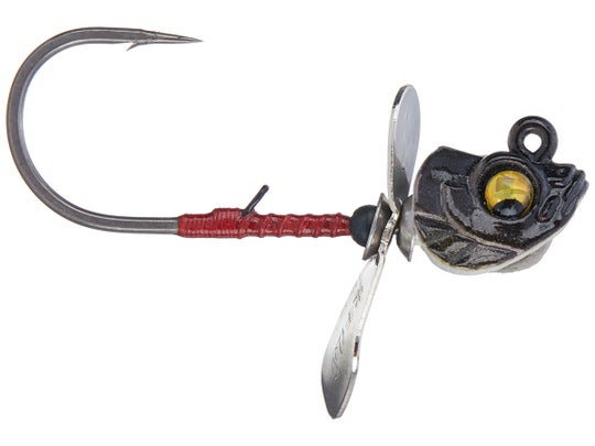 Megabass Okashira Screwhead 3pk 1/8oz #3/0 Shadow Spawn