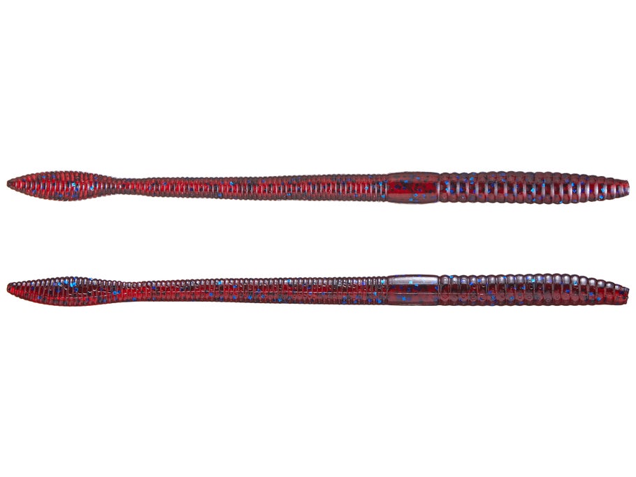 Strike King Finesse Worm 6.5" Blue Fleck