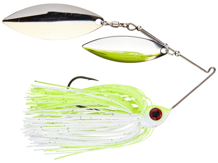 Head Hunter Nasty 50/50 Double Willow Spinnerbait Chartreuse White