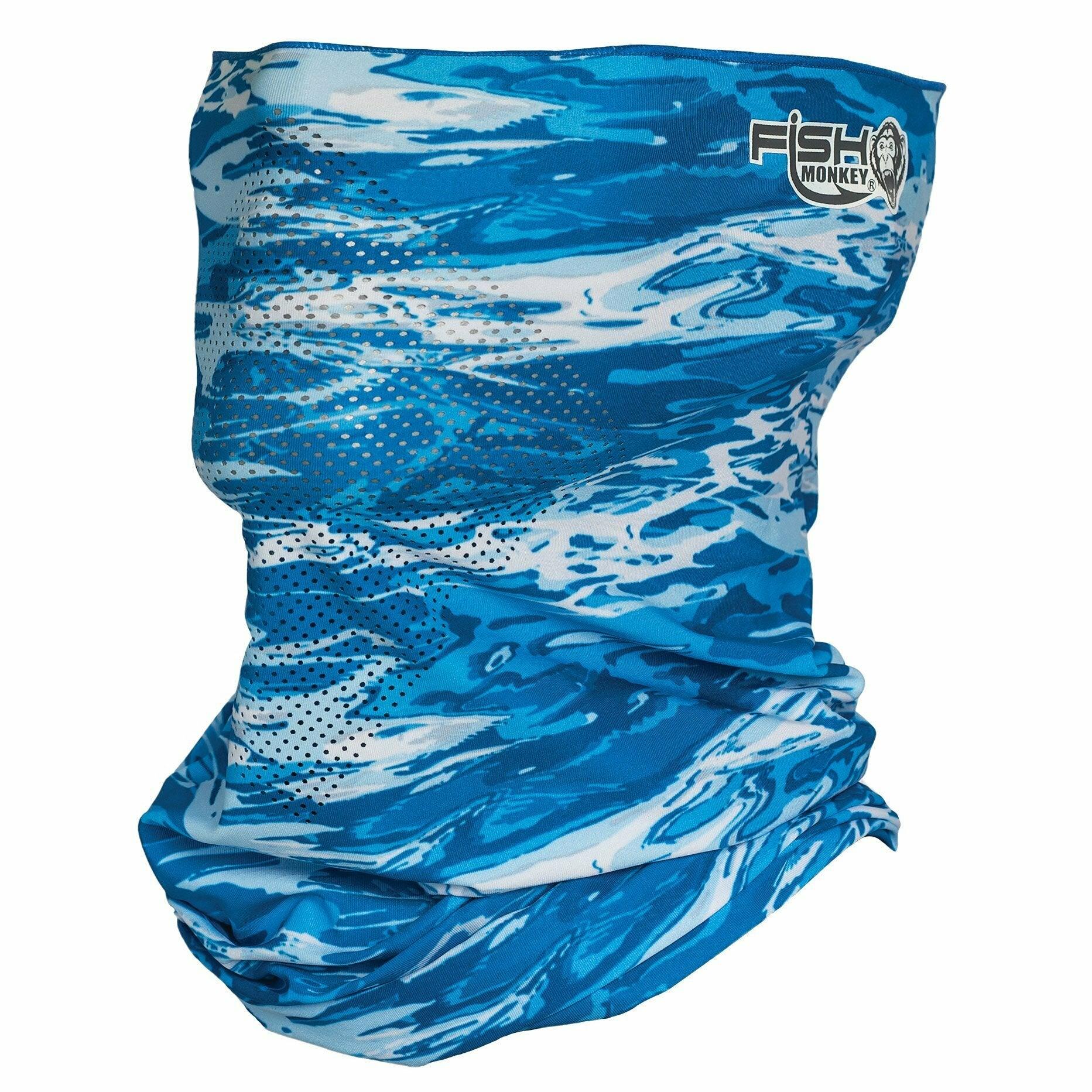 Fish Monkey Performance Face Guard Blue Water Camo