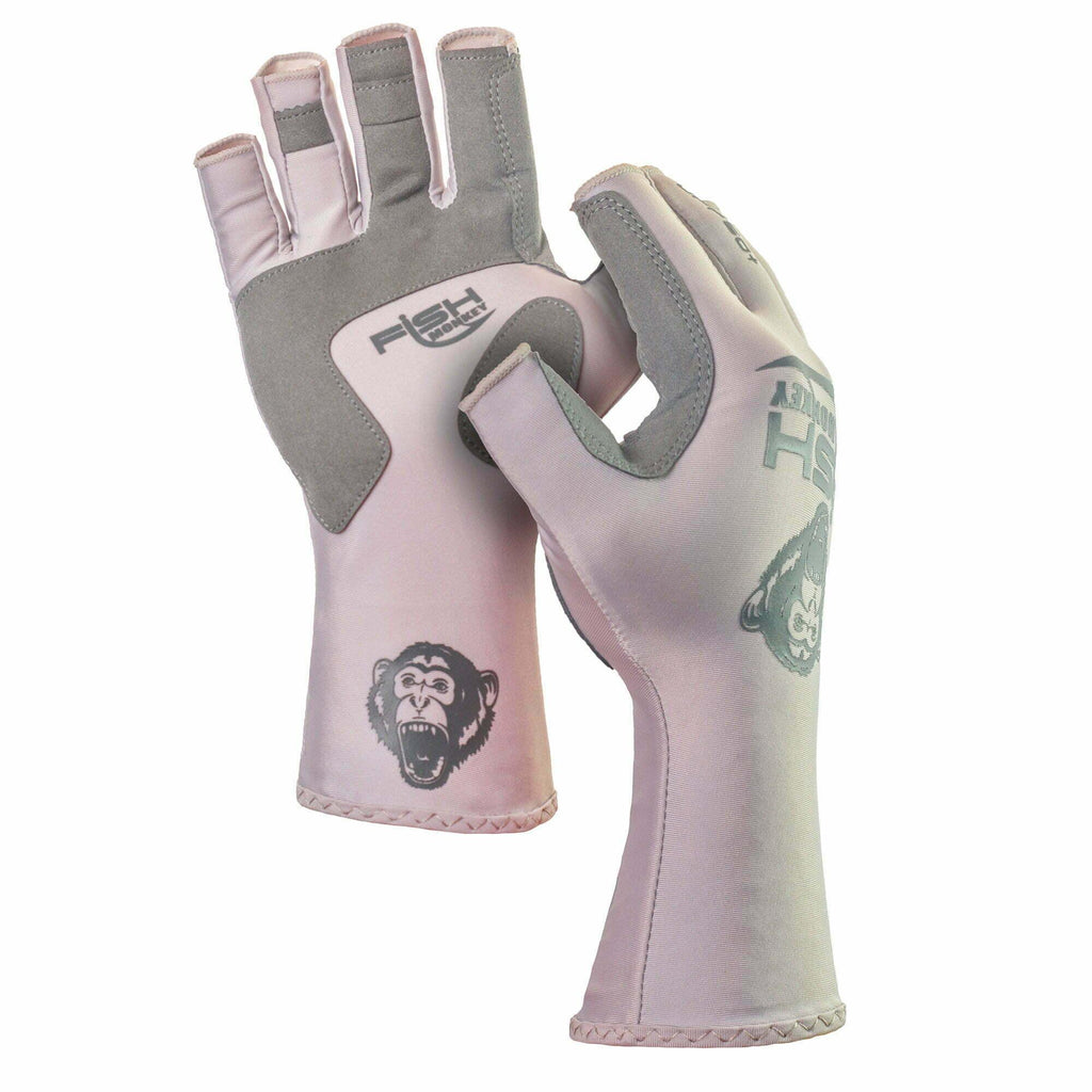 Fish Monkey Half Finger Guide Glove Light Grey