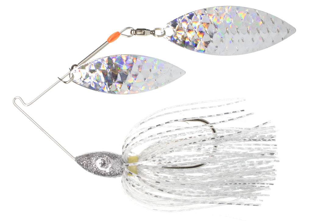 Pulsator Shattered Glass Spinnerbait Silver Flash Silver Glass 3 8oz