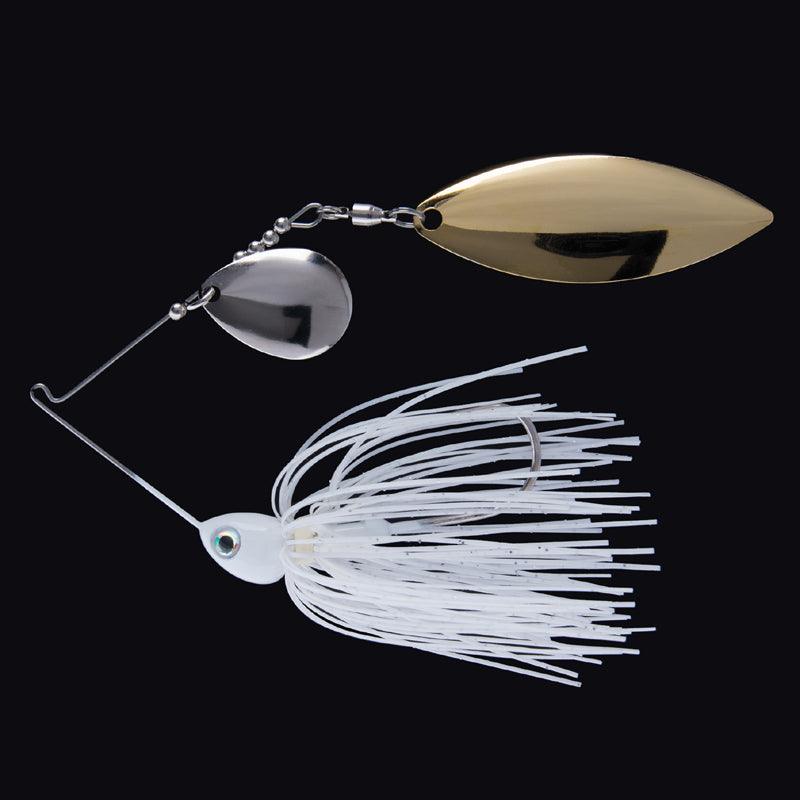 Santone Lures M-Series Colorado Willow Spinnerbait White - Col Wil Slv Gld