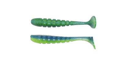 X Zone Lures Pro Series 4" Swammer (Swimbait) Electric Blue Chartreuse