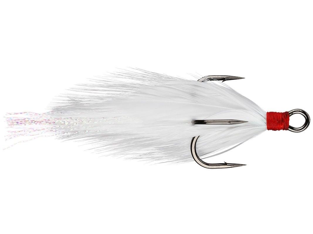 Gamakatsu Feathered Treble Hook White 2pk