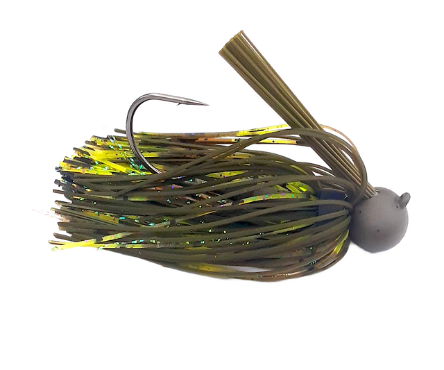 Beast Coast Tungsten Max Feel Football Jig Chartreuse Pumpkin