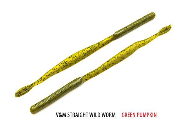 V&M Straight Wild Worm Green Pumpkin